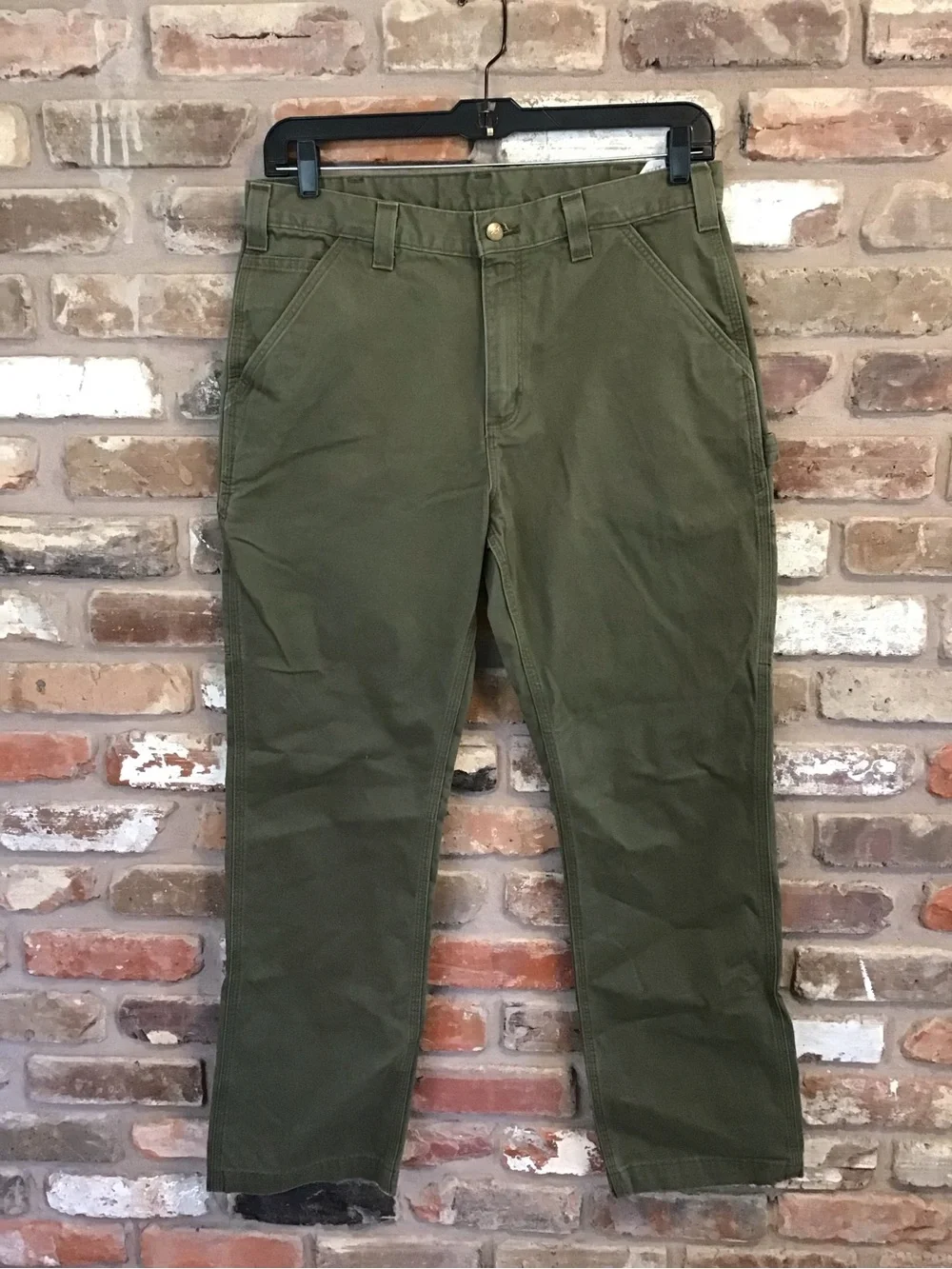 Carhartt Men's Olive Workwear Relaxed Fit Cargo Pants 35X32